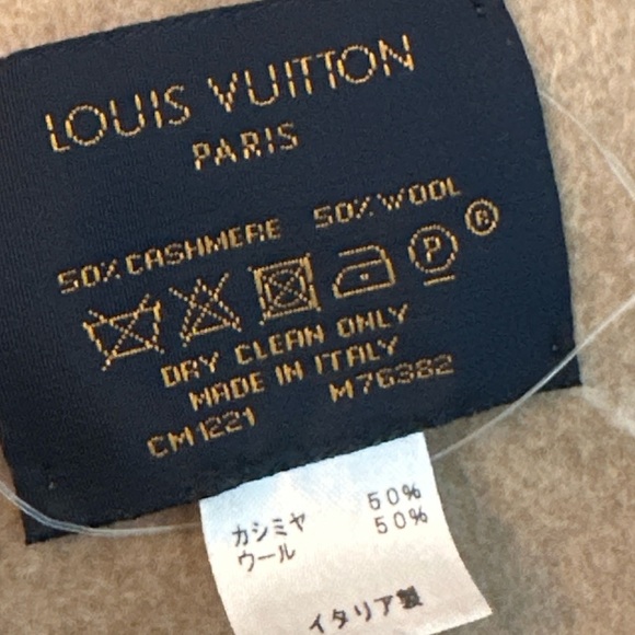 Louis Vuitton Muffler Scarf Echarpe The Ultimate Beige Cashmere Wool - Picture 7 of 14